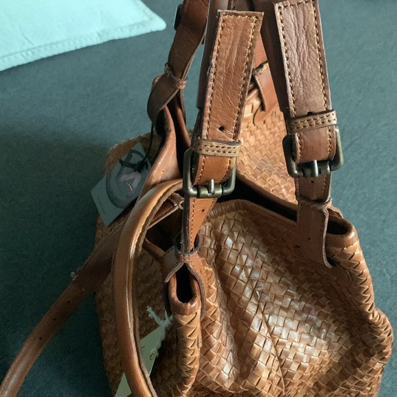 Brand New- Valentina Italian Woven Leather Bag - Picture 5 of 5